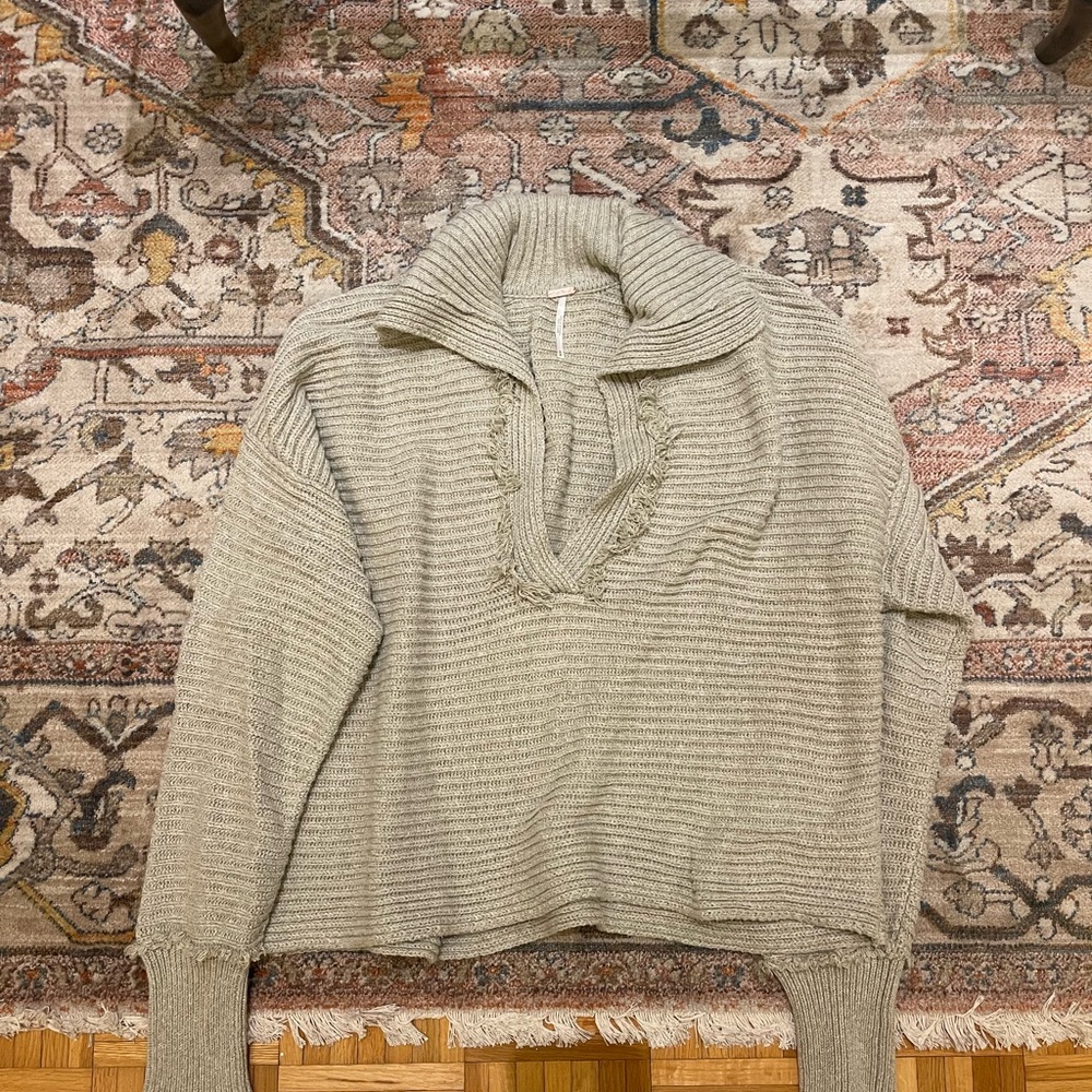 Cozy Knit Sweater in Olive Green